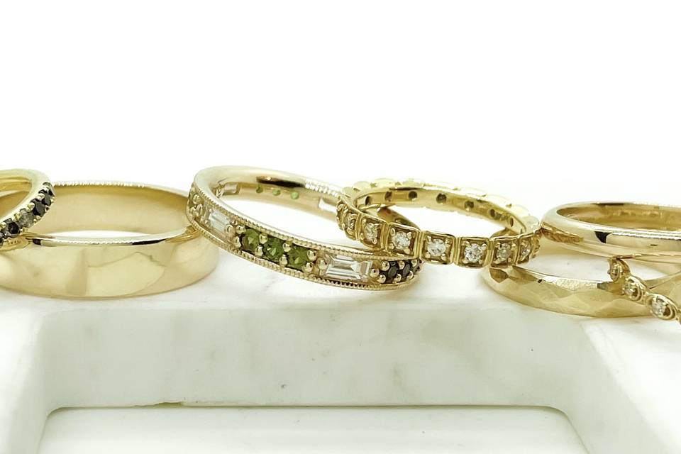 Yellow Gold Band Rings