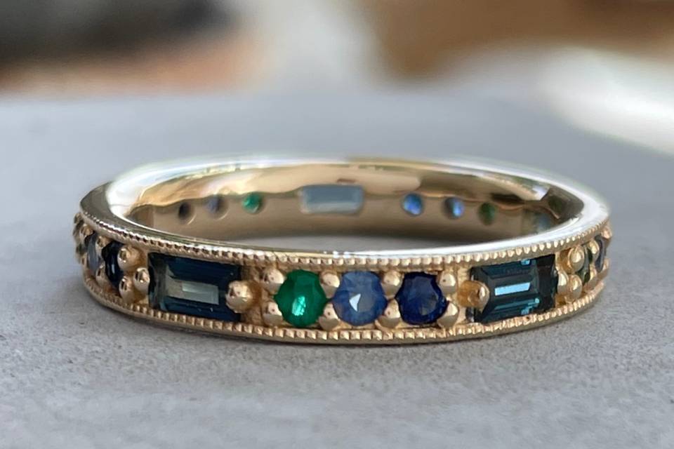 Sapphire & Emerald Band