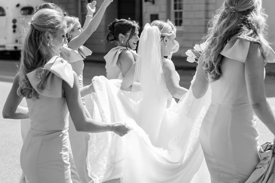 Bride and Bridesmaids