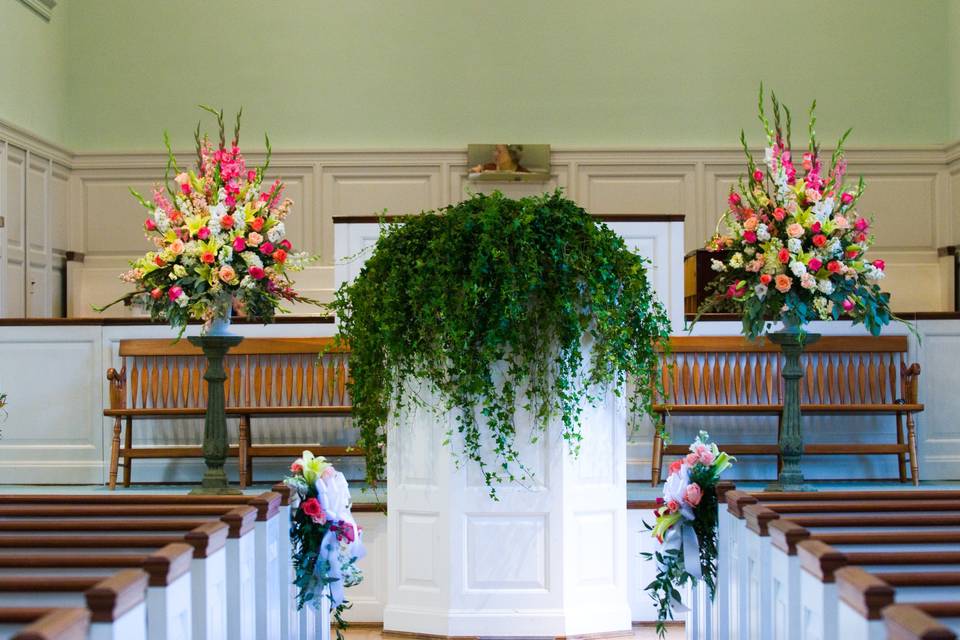 Wedding ceremony setup