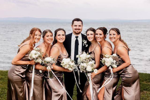 Groom with Bridal Party