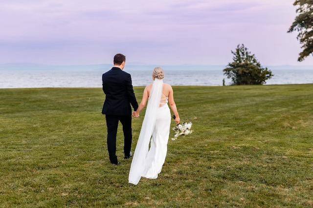 Bride and Groom Stroll