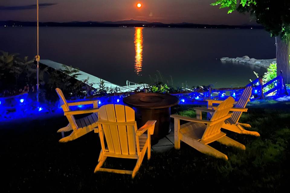 Moonrise over Lake Champlain