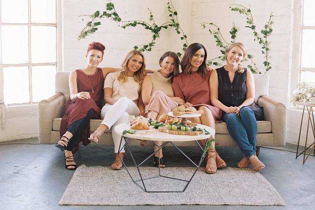 Bride and her bridesmaids