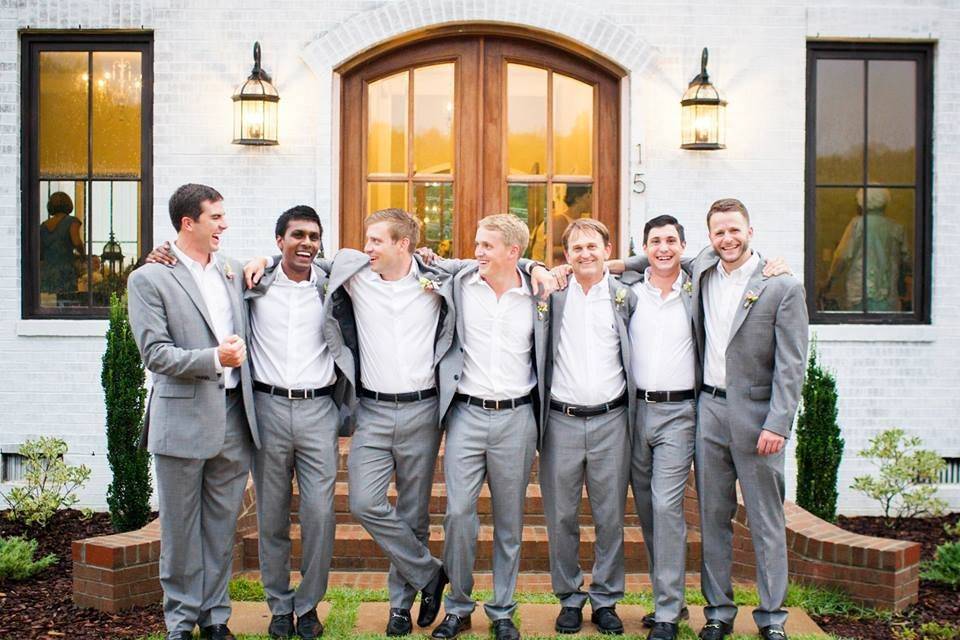 Groom and his groomsmen