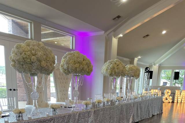 Silver and white wedding