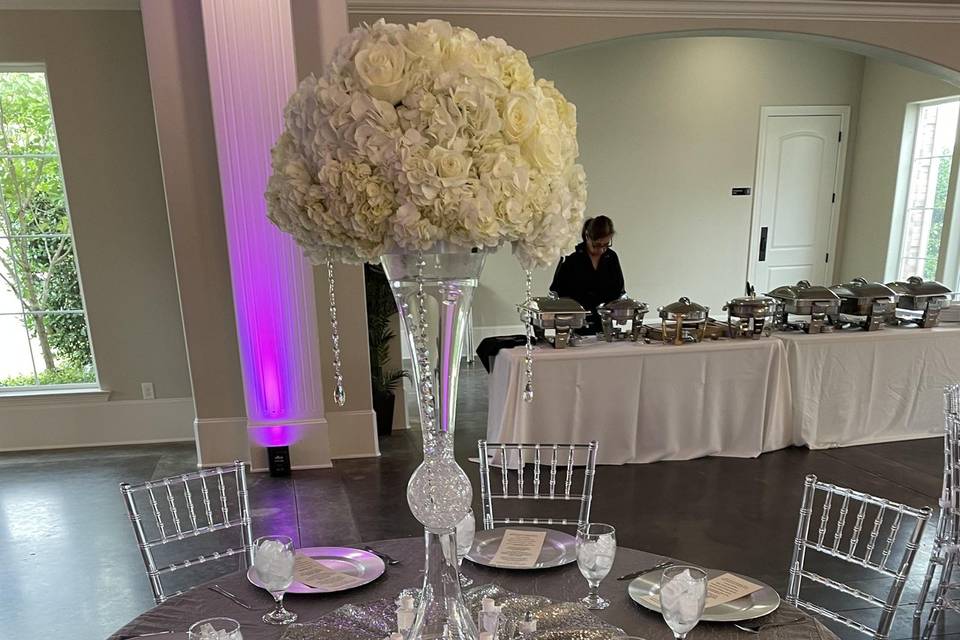 Silver and white wedding