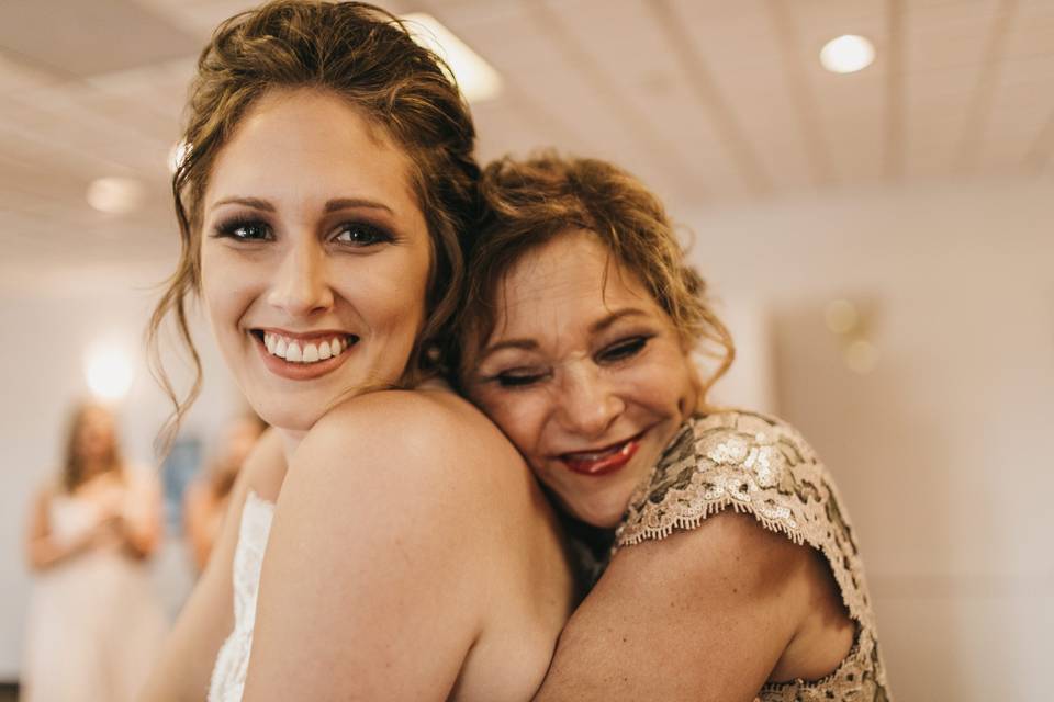 Bride and mom