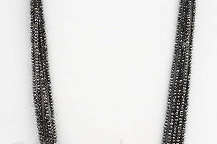 2.00 to 3.00 mm Black Diamond Faceted Beads 110.88 carats 15 inches