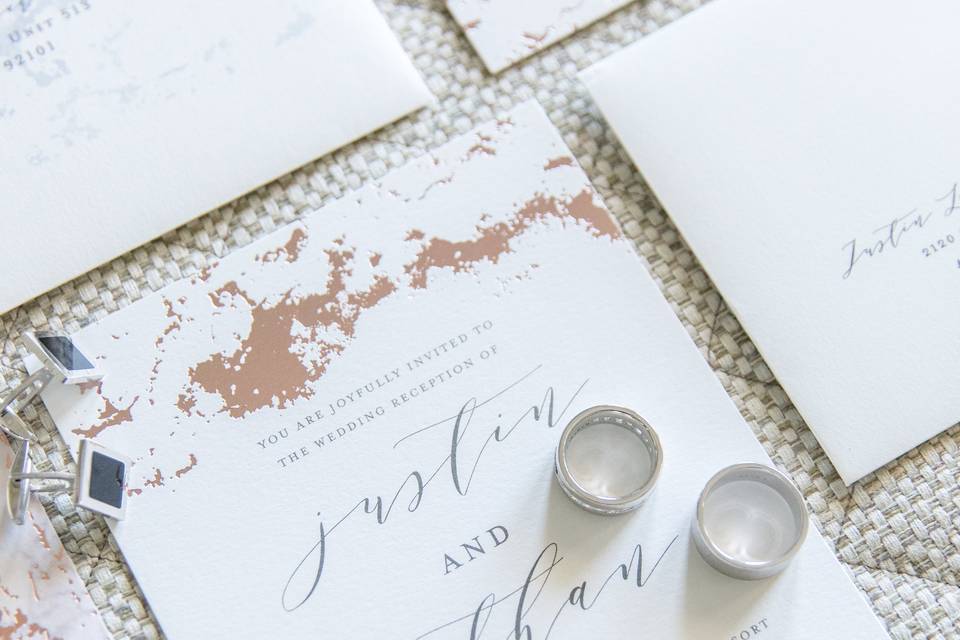 Rose Gold Invitations