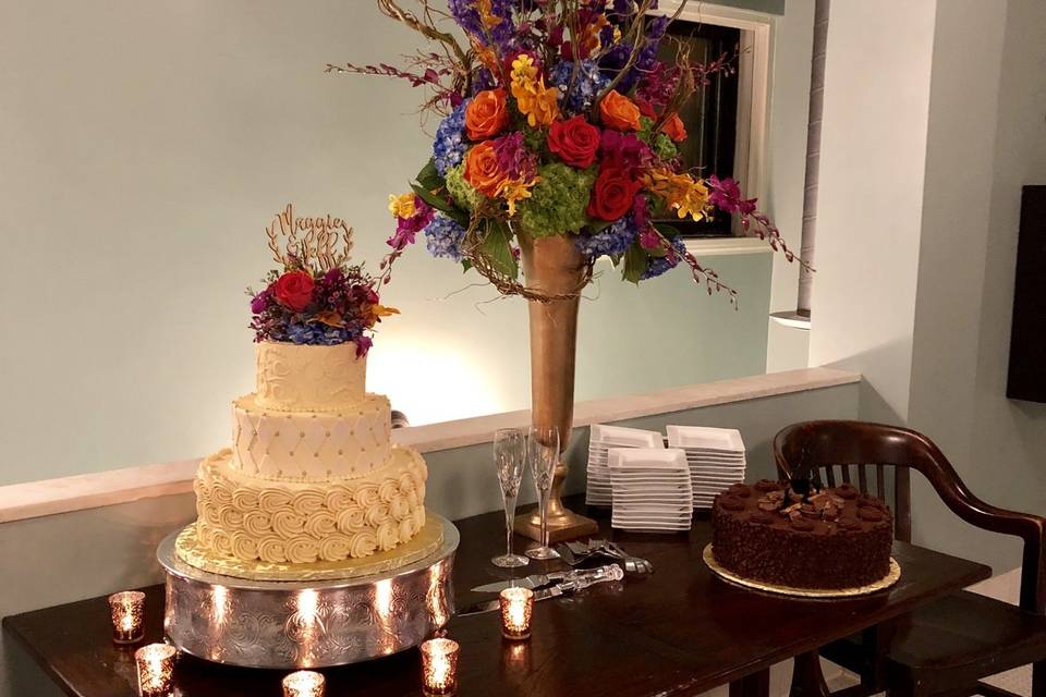 Beautiful Cake and Flowers