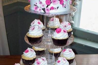 Cherry Blossom Wedding Cupcakes