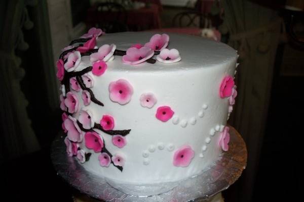 Cherry Blossom Wedding Cake Detail