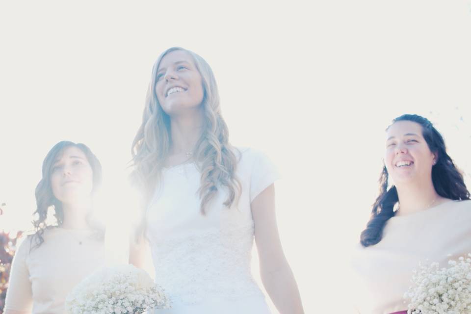 Bride and maids