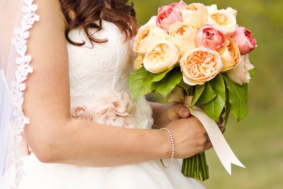 Garden Rose Bride Bouquet