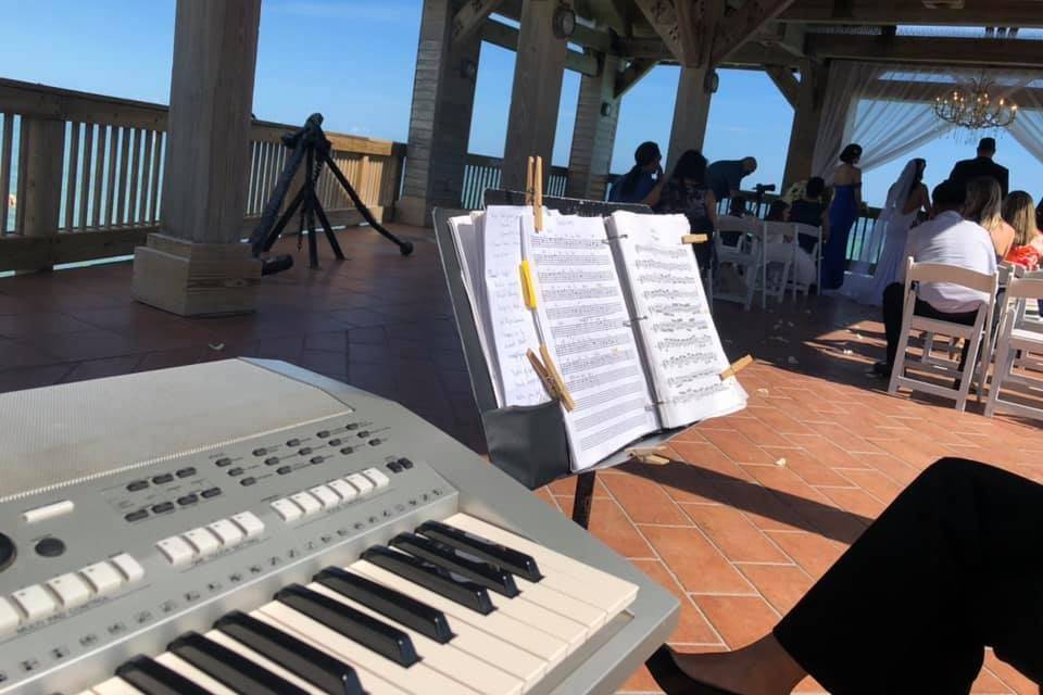 Keyboard at a ceremony