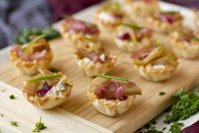 Apple & Onion in a Phyllo Cup