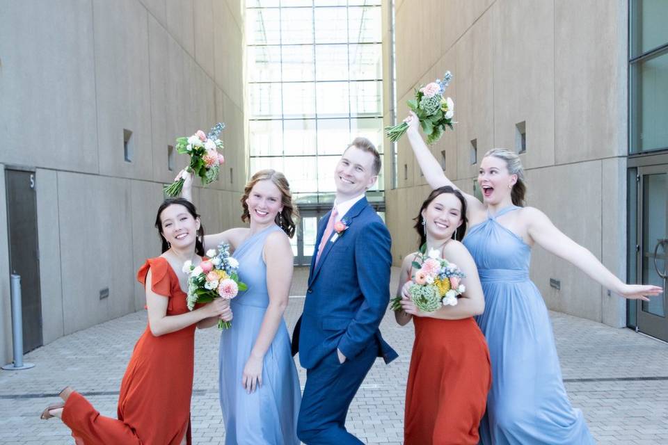 Groom and the ladies