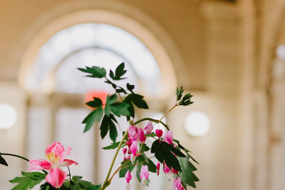 Local ceramics and flowers