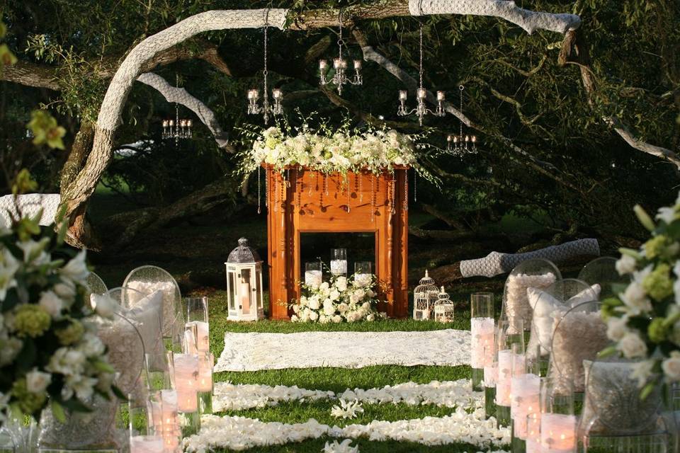 Outdoor ceremony setup