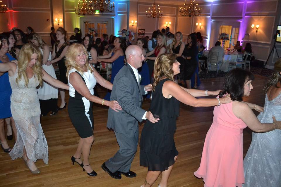 Guests dancing