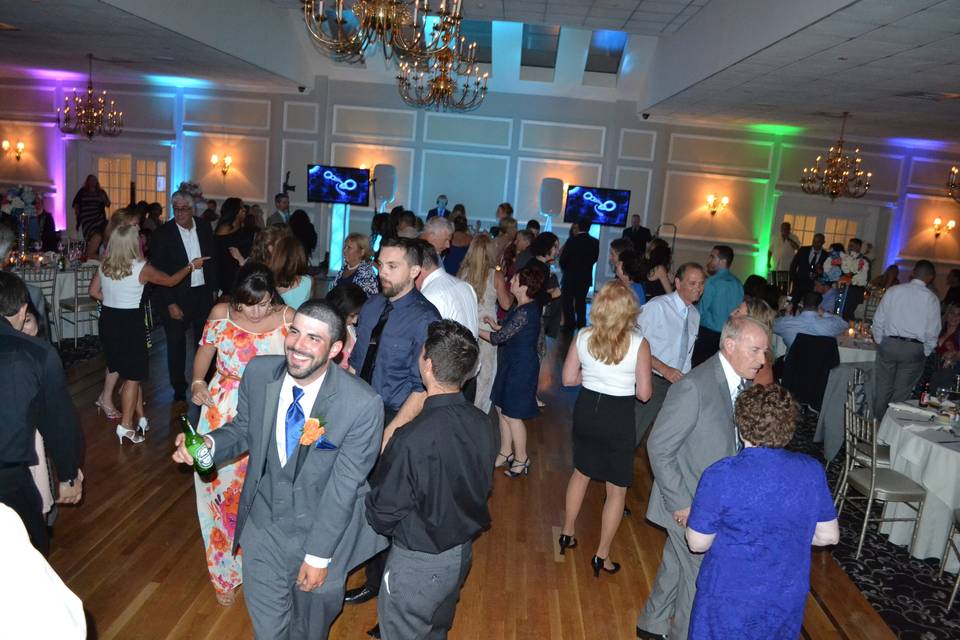 Guests dancing