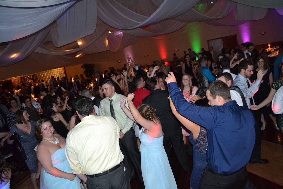 Guests dancing