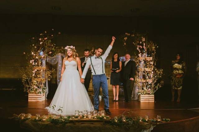 Couple holding hands