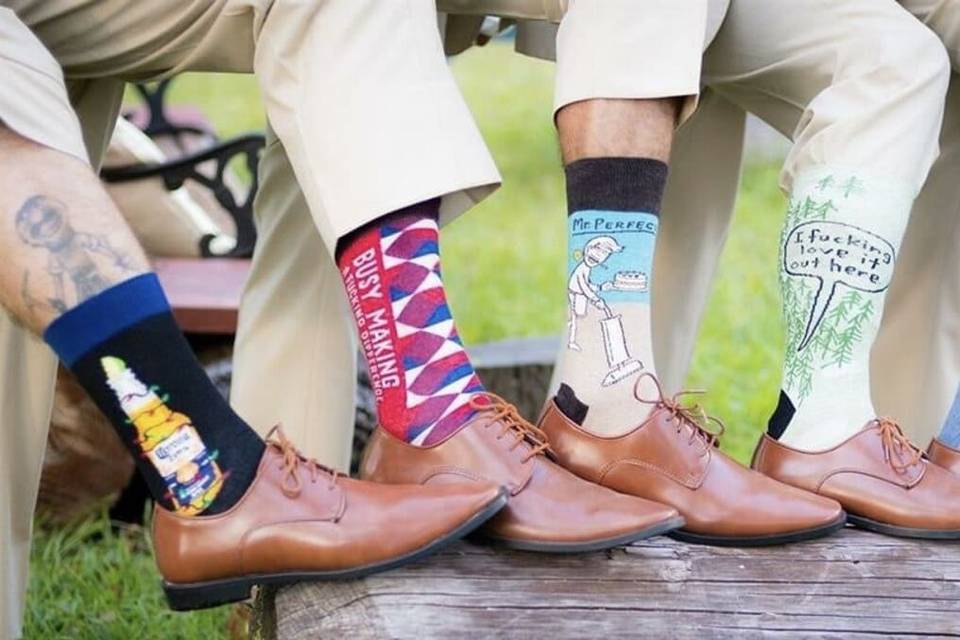 Wedding party socks