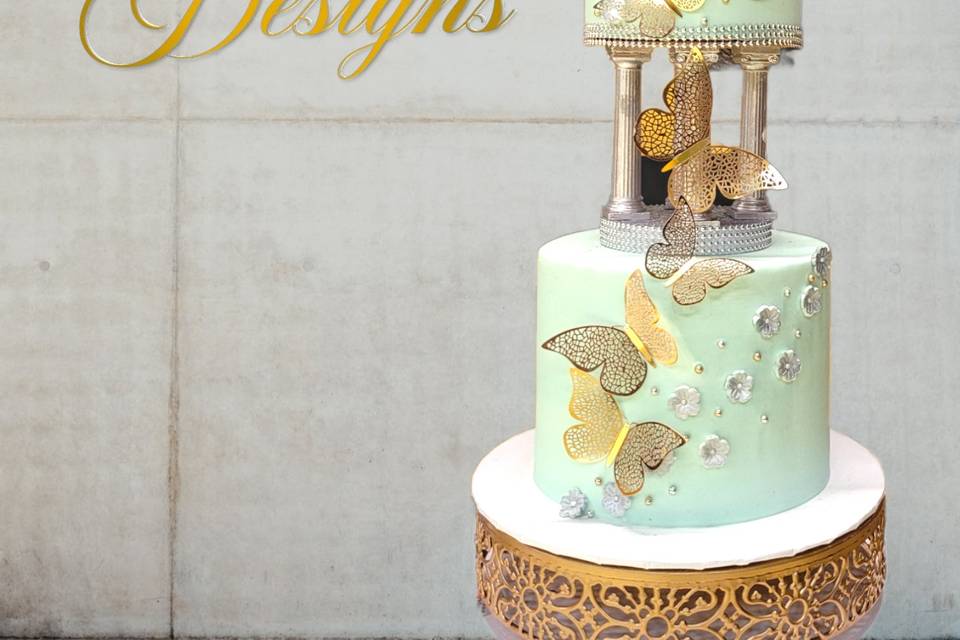 Butterfly wedding cake