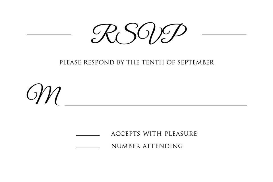 RSVP Card.