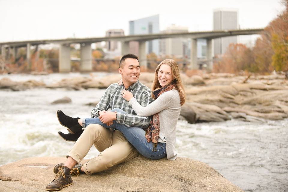 Belle Isle playful engagement