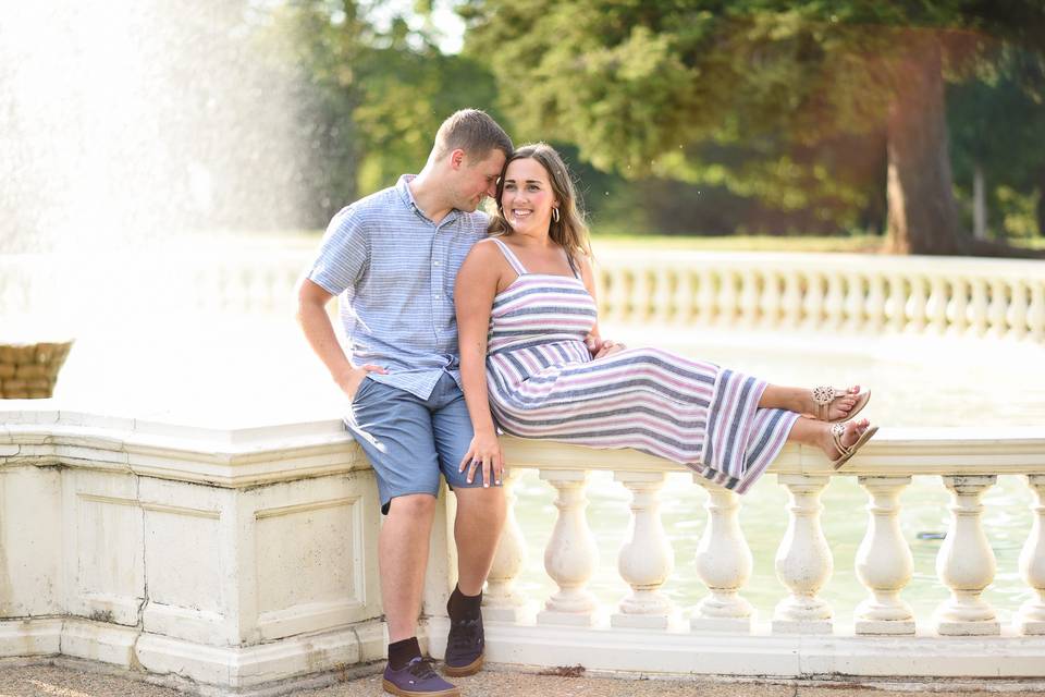 Summer engagement fountain RVA