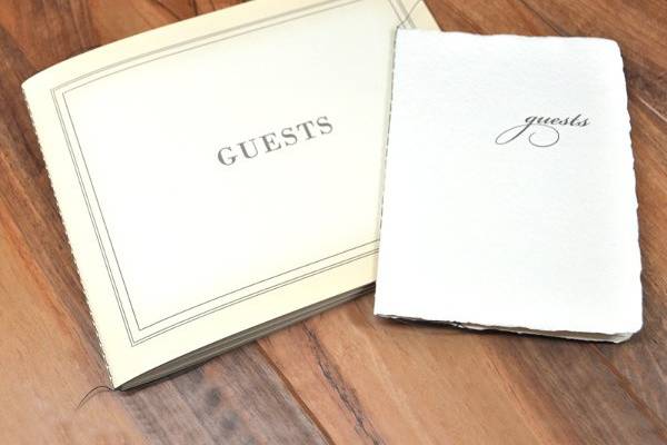 leather press guest books