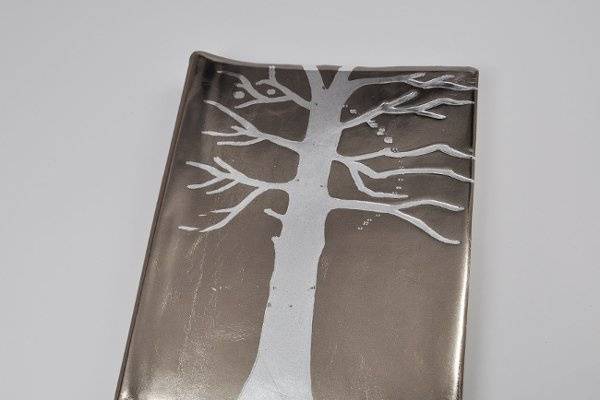 metallic leather tree album and guest book