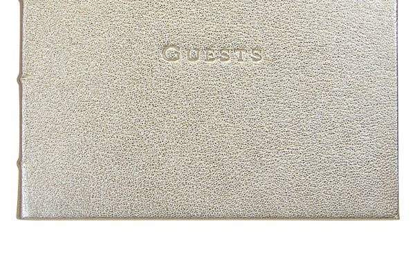 gold leather guest book