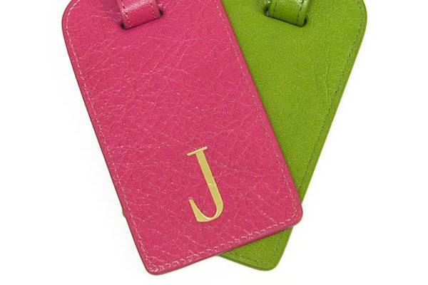 personalized genuine leather luggage tags