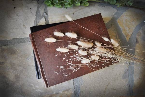 rustic wedding leather guest books
