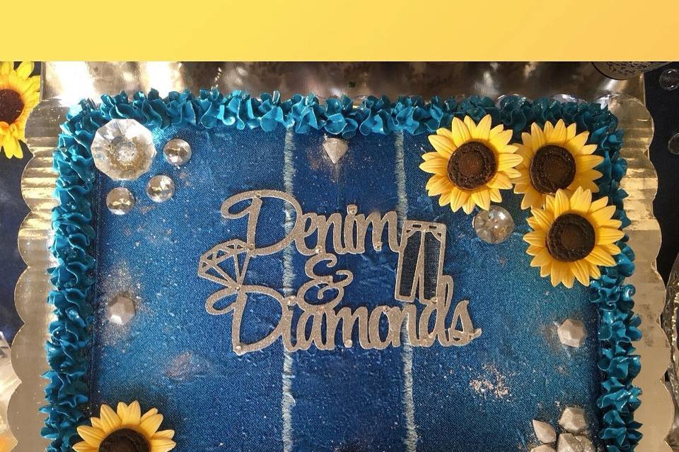 Denim & Diamonds Cake