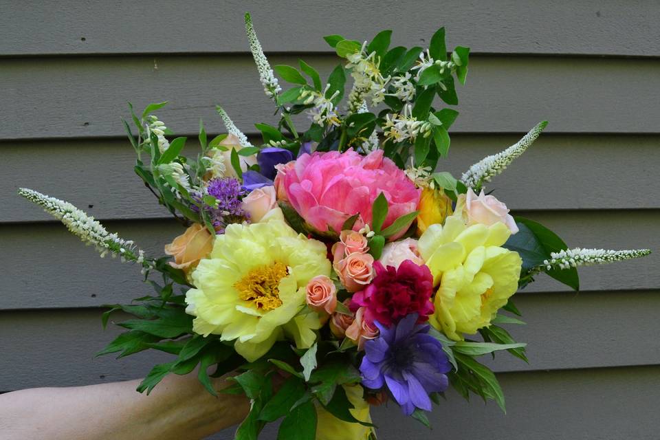 Colorful bridal bouquet