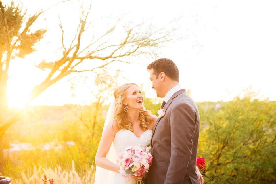 Bride outdoors