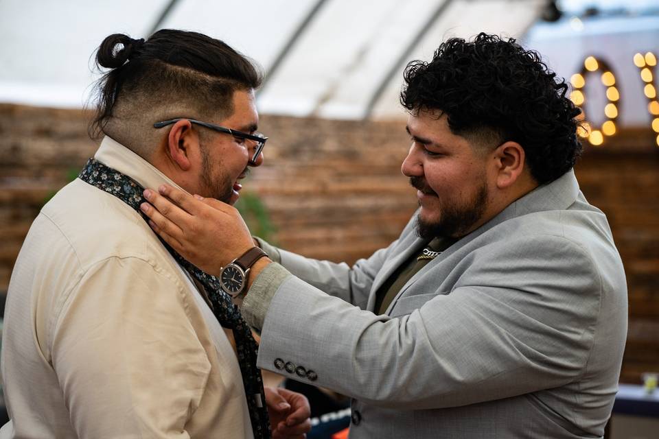 Groom and beat man