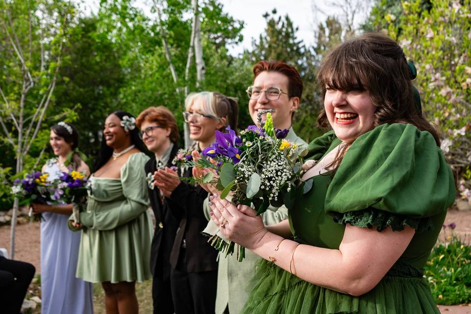 Happy bridal party