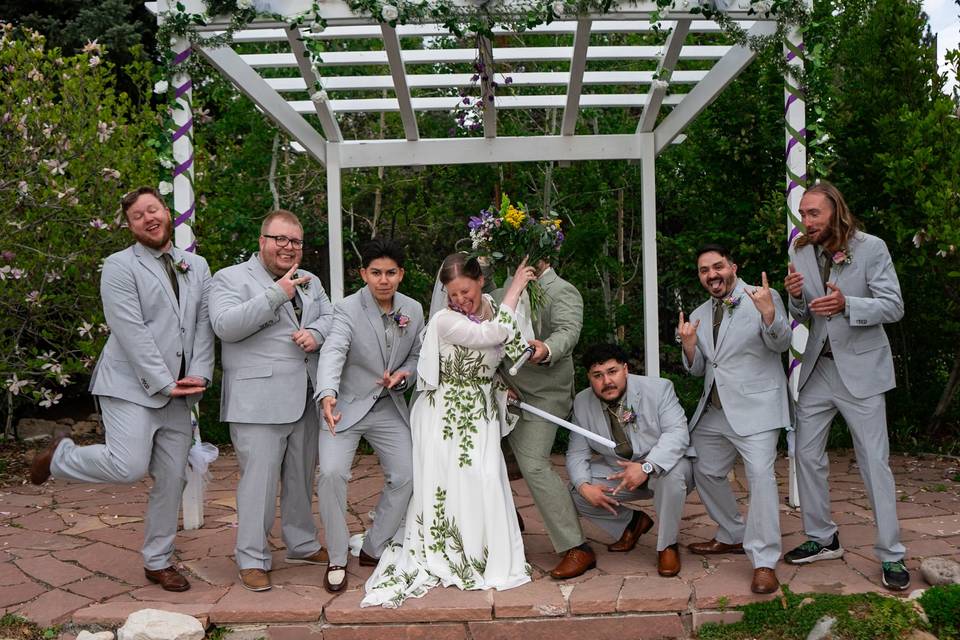 Bridal party fun