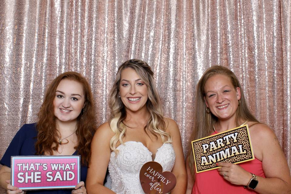 Bride photobooth picture