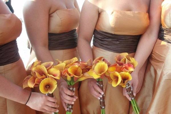 Mini Calla for the Bridesmaids at the Sandpiper Resort on Clearwater Beach