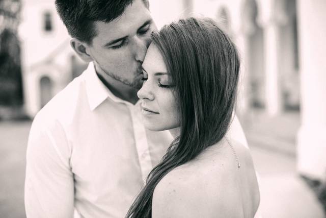 A portrait of the happy couple