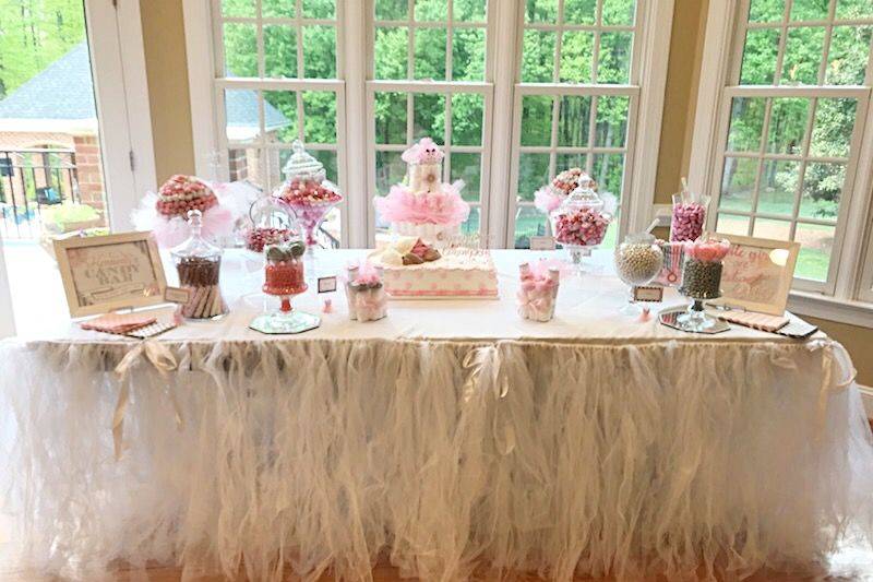 TuTu Baby Shower Theme Candy Table