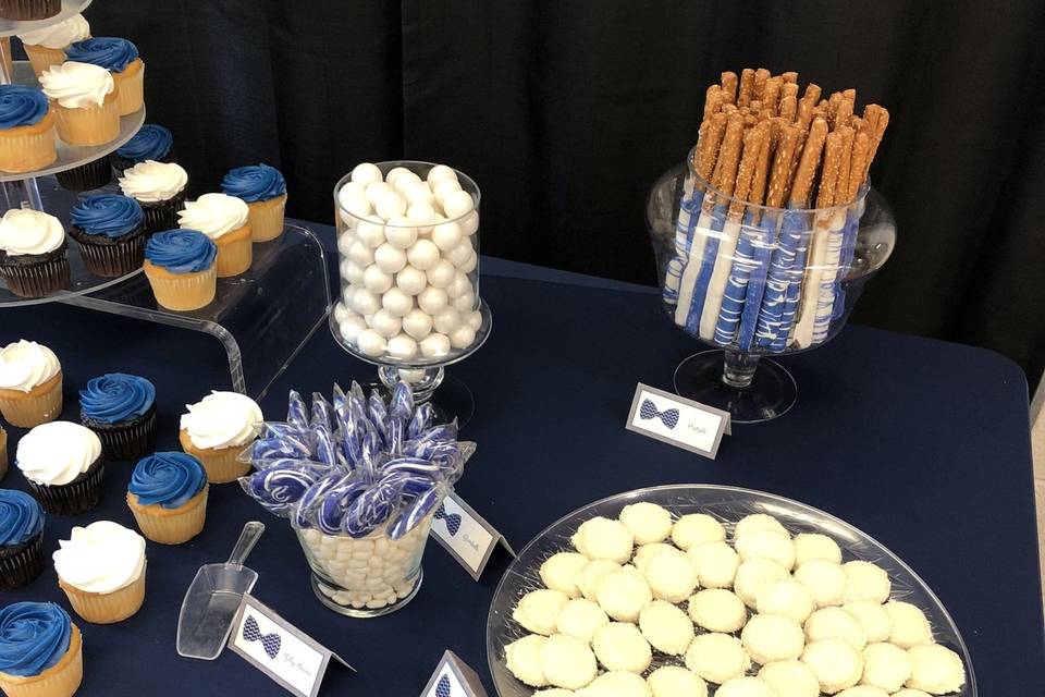 Bow Tie Baby Shower Theme Candy Table