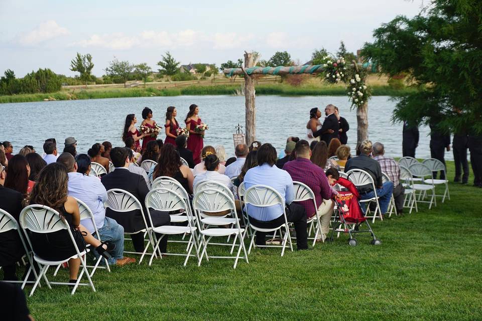 Outdoor ceremony by water